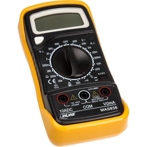 InLine Multimeter z czujnikiem temperatury i pomiarem tranzystora (43117)