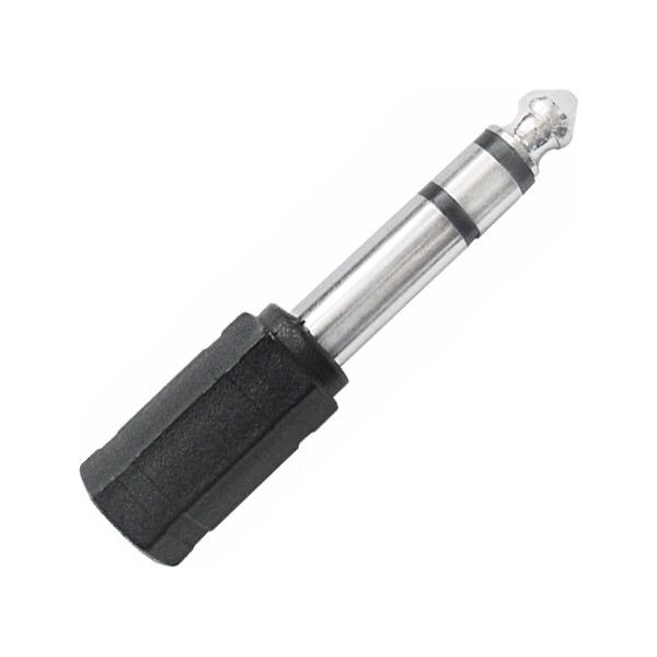 Adapter AV LechPol Jack 6.3mm - Jack 3.5mm czarny (ZLA0285)