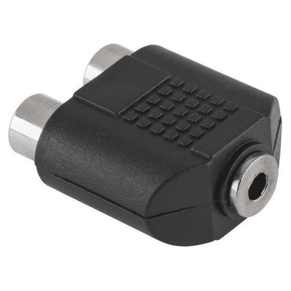 Adapter AV LechPol Jack 3.5mm - RCA (Cinch) x2 czarny (ZLA0311)