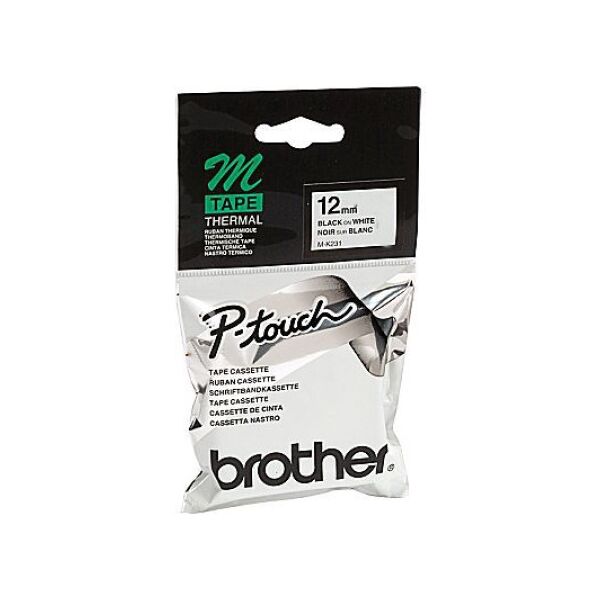 Brother taśma MK231S (white on black)