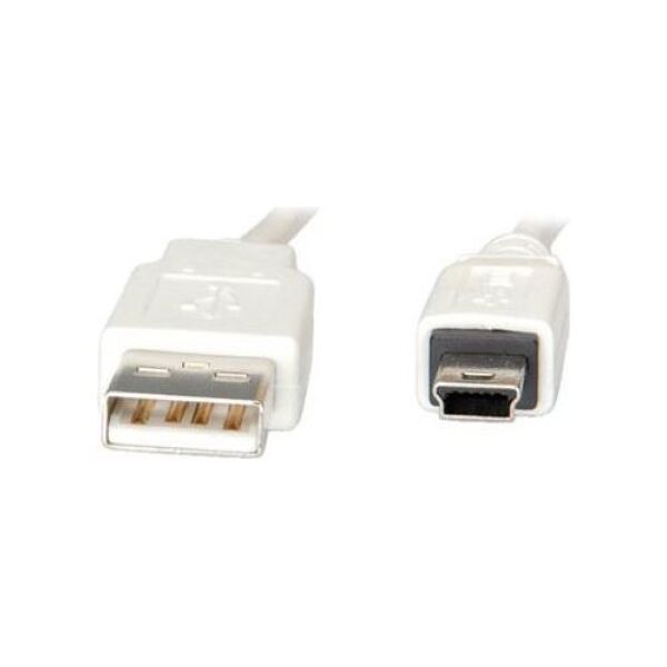 Kabel USB Value USB-A - miniUSB 1.8 m Biały (11.99.8718-20)