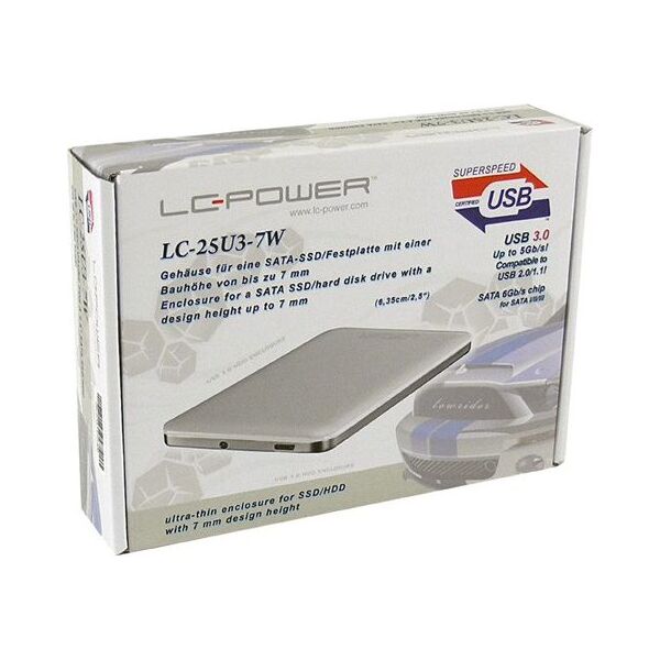 Kieszeń LC-Power USB 3.0 - 2.5" SSD/HDD (LC-25U3-7W)