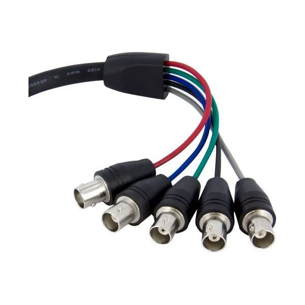 Kabel StarTech D-Sub (VGA) - BNC x5 0.3m czarny (VGABNCMF1)