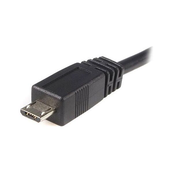 Kabel USB StarTech USB-A - microUSB 0.5 m Czarny (UUSBHAUB50CM)