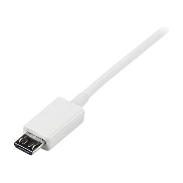 Kabel USB StarTech USB-A - microUSB 1 m Biały (USBPAUB1MW)
