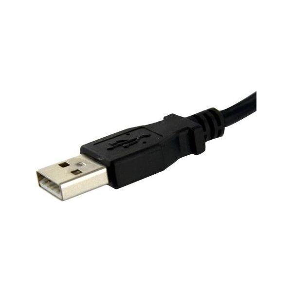 Kabel USB StarTech USB-A - USB-A 0.9 m Czarny (USBPNLAFAM3)