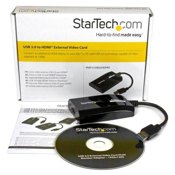 Adapter USB StarTech USB32HDPRO USB - HDMI Czarny  (USB32HDPRO)