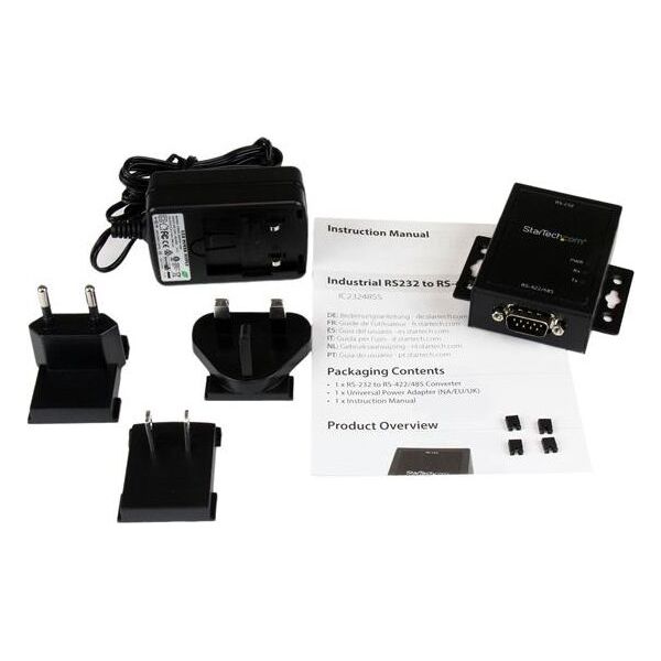 StarTech DB-9 - RS-485 - RS-422, Czarny (IC232485S)