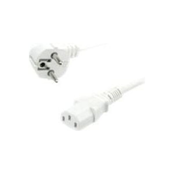 Kabel zasilający Value VALUE PowCable straight IEC Conn, 1.8m, Biały (19.99.1019-50)