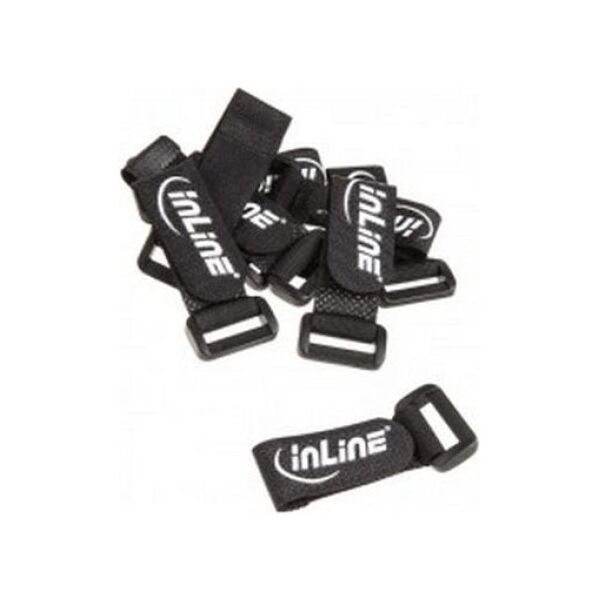 Organizer InLine Rzep Czarny 10 sztuk  (59945E)