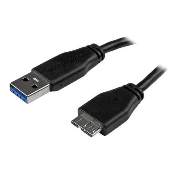 Kabel USB StarTech USB-A - micro-B 2 m Czarny (USB3AUB2MS)