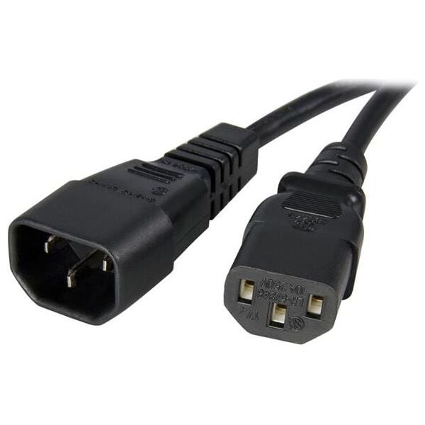 Kabel zasilający StarTech 1M C14 - C13, czarny (PXT1001M)