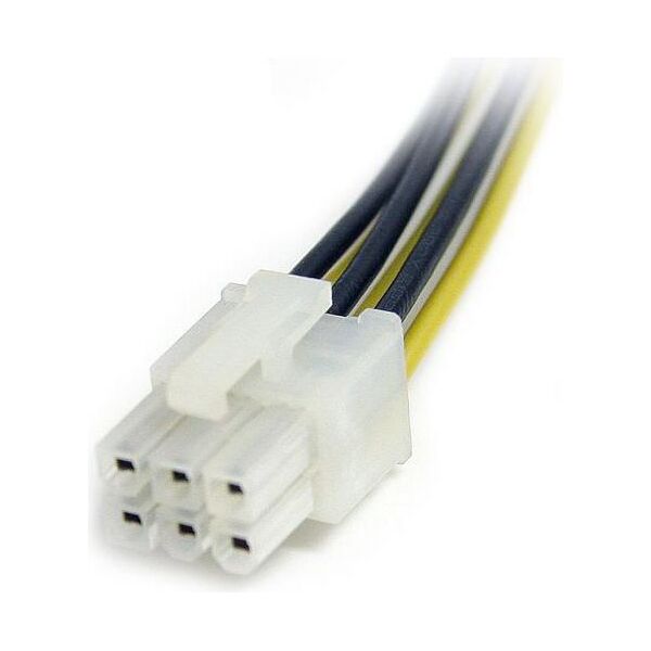 StarTech PCIe 6-pin - PCIe 6-pin x2, 0.15m, Żółty (PCIEXSPLIT6)