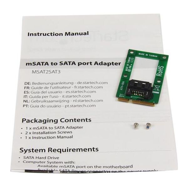 StarTech Adapter MSATA do SATA (MSAT2SAT3)