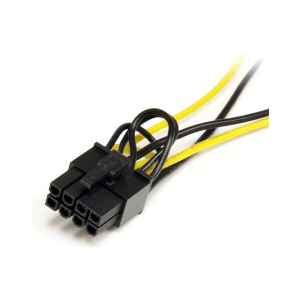 StarTech SATA 15-pin - PCIe 8-pin, 0.15m, Żółty (SATPCIEX8ADP)