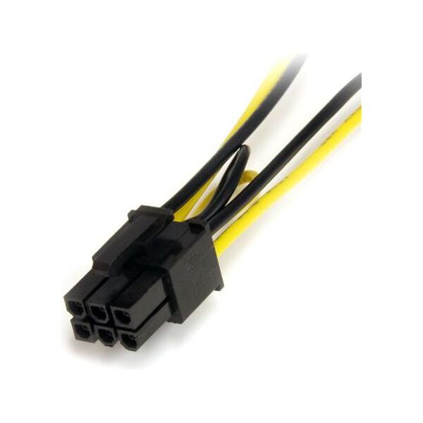 StarTech SATA 15-pin - PCIe 6-pin, 0.15m, Żółty (SATPCIEXADAP)