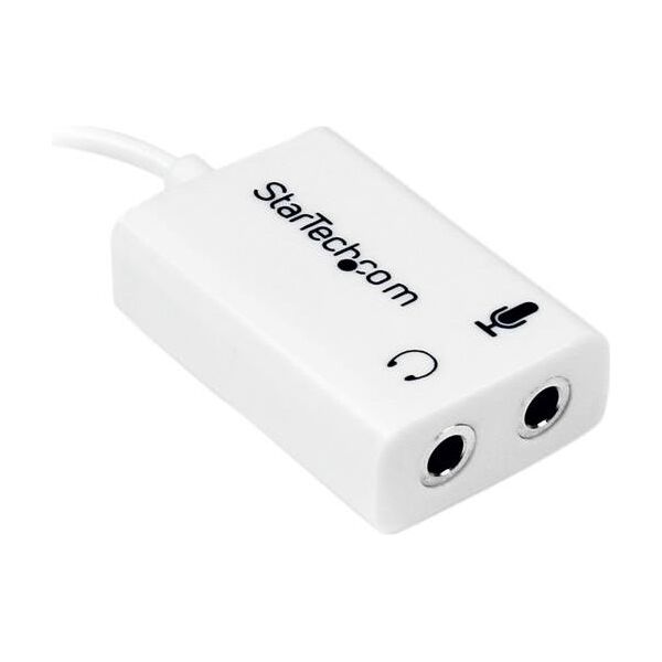 Adapter AV StarTech Jack 3.5mm - Jack 3.5mm x2 biały (MUYHSMFFADW)