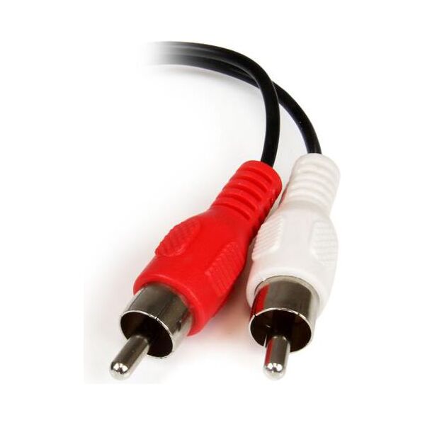 Kabel StarTech Jack 3.5mm - RCA (Cinch) x2 0.15m czarny (MUFMRCA)