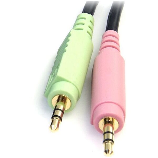 StarTech Kable KVM, 1.8m, Czarny (DP4N1USB6)