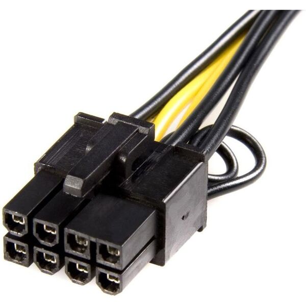 StarTech PCIe 6-pin - PCIe 8-pin, 0.15m, Żółty (PCIEX68ADAP)
