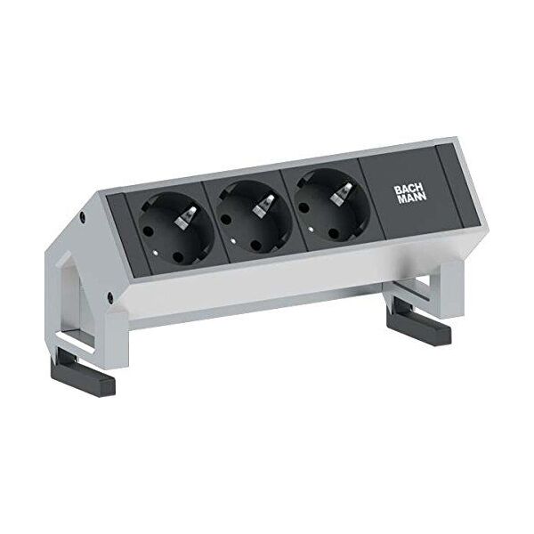 Listwa zasilająca Bachmann Bachmann DESK2 3x Gniazda 0,2m GST18 Inox - 9.024.048