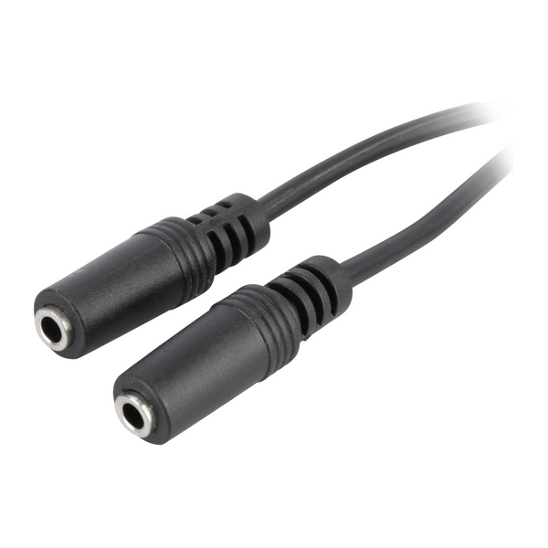 Kabel Goobay Jack 3.5mm - Jack 3.5mm x2 0.2m czarny (50464)