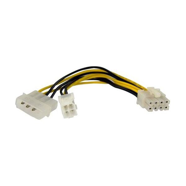 StarTech Molex - ATX/EPS 8-pin, 0.15m, Żółty (EPS48ADAP)