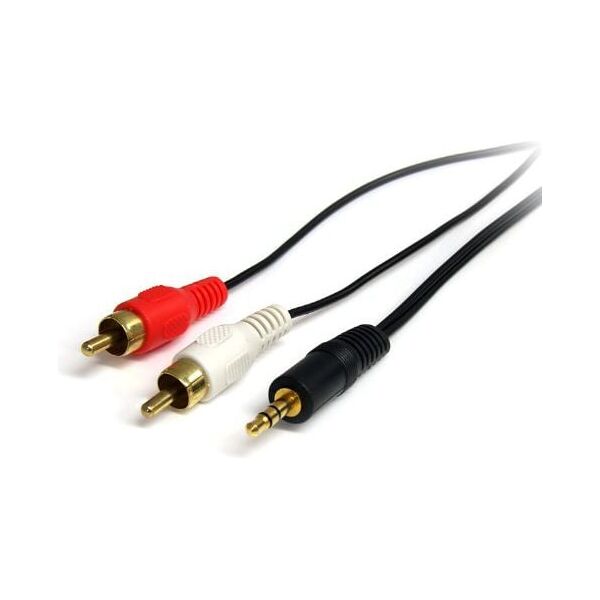 Kabel StarTech Jack 3.5mm - RCA (Cinch) x2 0.9m czarny (MU3MMRCA)