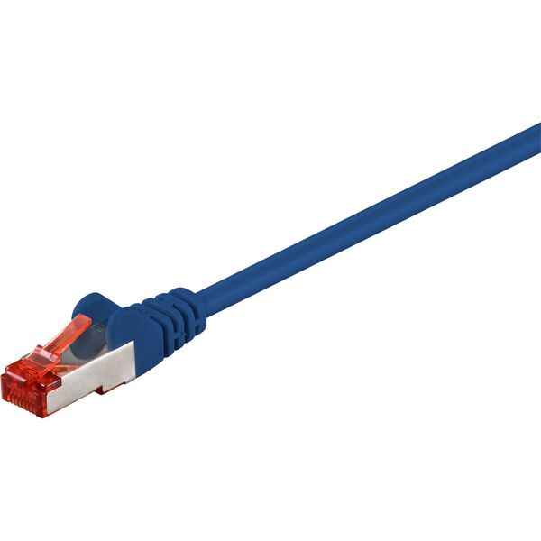 Goobay RJ-45/RJ-45, kat.6, S/FTP, niebieski, 2m (68268)