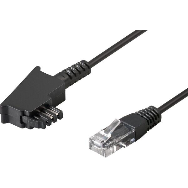Goobay goobay TAE Anschlusskabel DSL/VDSL, Kabel schwarz, 10 Meter - 51235