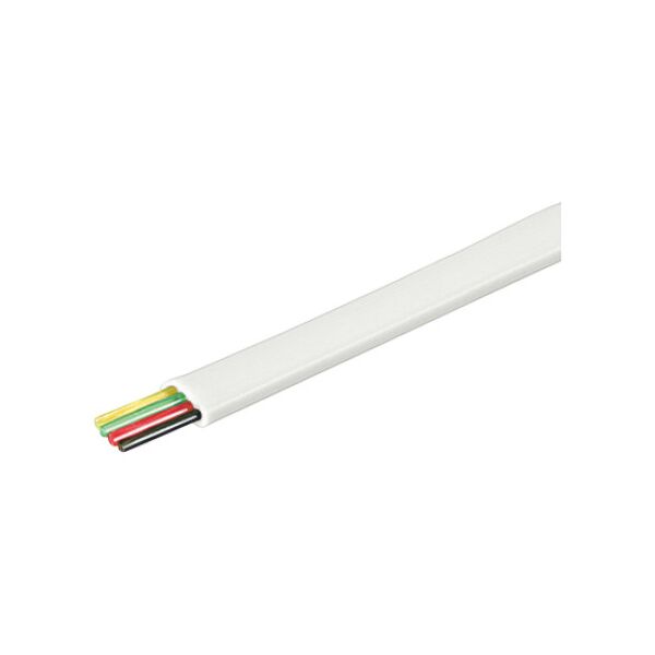 Goobay Kabel telefoniczny 4 żyłowy, płaski, 100m (93305)
