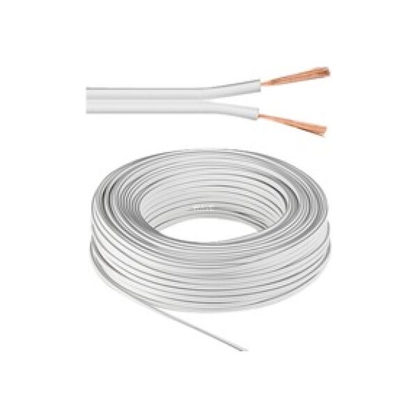 Przewód Goobay Głośnikowy 2x 2.5mm Biały 25M (15116)