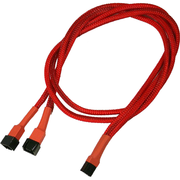 Nanoxia 3-pin - 3-pin x2, 0.6m, Czerwony (900300003)