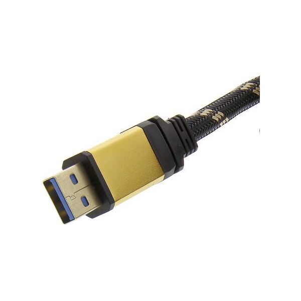 Kabel USB Roline USB-A - 2 m Czarny Złoty (11.02.8879)