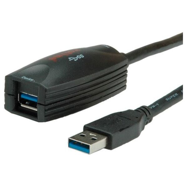 Kabel USB Roline USB-A - 5 m Czarny (12.04.1096)