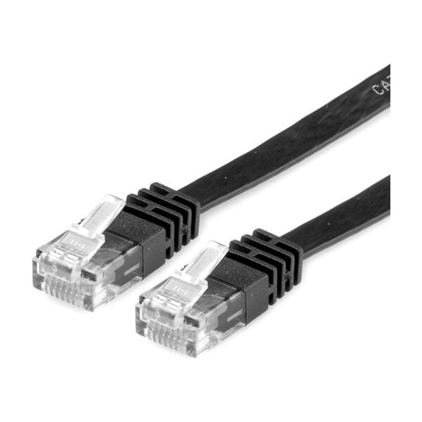 Value PatchCord, UTP, Kat.6, 3m, płaski, czarny (21.99.0963)