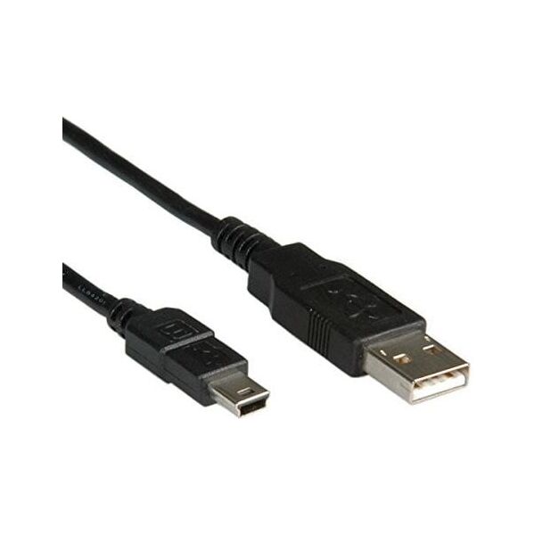 Kabel USB Roline USB-A - miniUSB 1.8 m Czarny (11.02.8719)