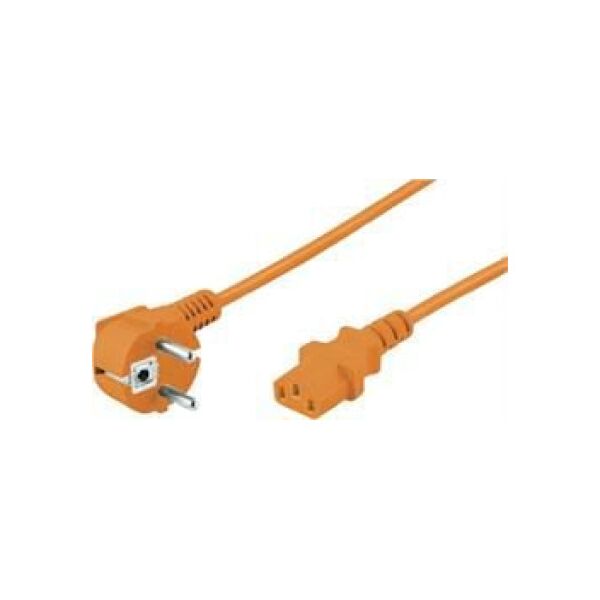 Kabel zasilający Goobay do monitorów, 2m, pomarańczowy (95288)