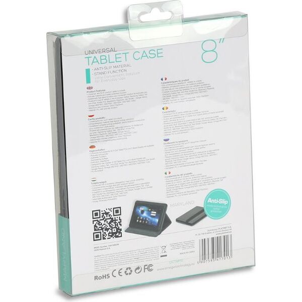 Etui na tablet Omega Uniwersalne Maryland 8 cali Szare (OCT8MG)