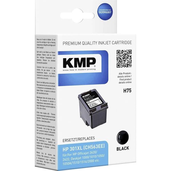 Tusz KMP KMP H75 ink cartridge black compatible with HP CH 563 EE - 1719,4001