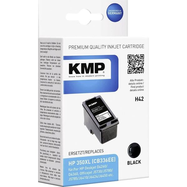 Tusz KMP KMP H42 ink cartridge black comp. w. HP CB336EE No. 350 XL - 1706,4350
