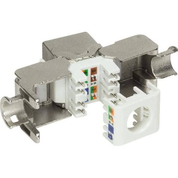LogiLink Gniazdo RJ45 Cat.6A, 10G, pełen ekran, 180° beznarzędziowe, 24 sztuki (NK4001)