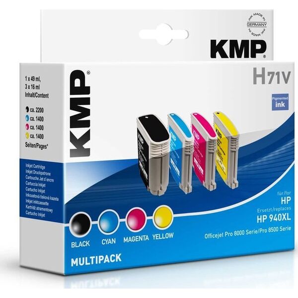 Tusz KMP KMP H71V Promo Pack BK/C/M/Y comp. w. HP No. 940 XL - 1715,4005