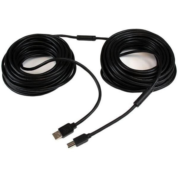 Kabel USB StarTech USB-A - USB-B 20 m Czarny (USB2HAB65AC)