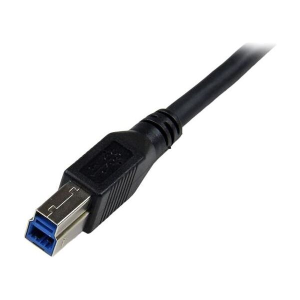 Kabel USB StarTech USB-A - USB-B 1 m Czarny (USB3SAB1MRA)
