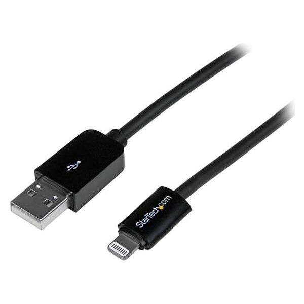 Kabel USB StarTech USB-A - Lightning 1 m Czarny (USBLT1MB)