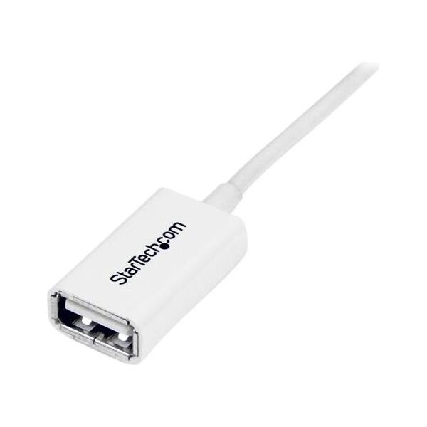 Kabel USB StarTech USB-A - USB-A 1 m Biały (USBEXTPAA1MW)