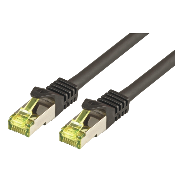 Mcab Patchcord, S-FTP, Cat7, PIMF, LSZH, 0.25m, czarny (3712)
