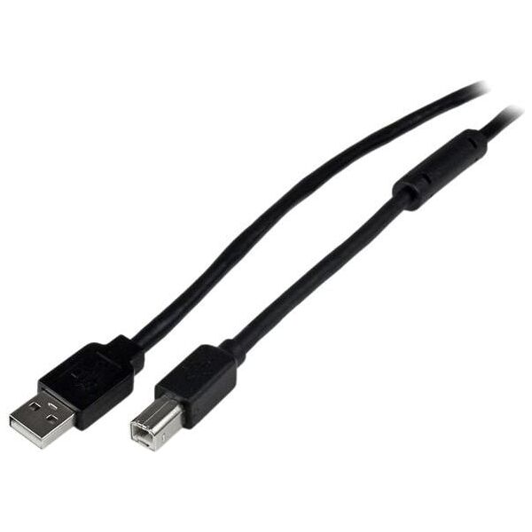 Kabel USB StarTech USB-A - USB-B 20 m Czarny (USB2HAB65AC)