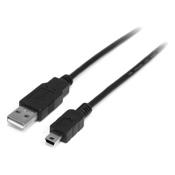 Kabel USB StarTech USB-A - miniUSB 0.5 m Czarny (USB2HABM50CM)